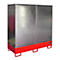 BAUER Kast GS-2 voor gevaarlijke stoffen, plaatstaal, voor 2 x 200 l vaten, B 1680 x D 690 x H 1780 mm, rood