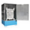 BAUER Kast GS-4 voor gevaarlijke stoffen, voor 1 x 1000 l IBC, B 1475 x D 1460 x H 2410 mm, lichtblauw