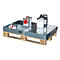 Bauer KGW-P 3/M bakje, inhoud 71 l, tot 200 kg, met geperforeerd rooster, B 1200 x D 800 x H 100 mm, gegalvaniseerd staal