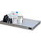 Bauer KGW-P 4 V4A kleine containerbak, voor Euro- en chemiepallets, roestvrij staal, L 1200 x B 600 x H 120 mm, tot 200 kg