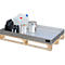 Bauer KGW-P 4 V4A kleine containerbak, voor Euro- en chemiepallets, roestvrij staal, L 1200 x B 600 x H 120 mm, tot 200 kg