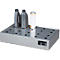 Bauer Kleingebindewanne KGW-P 1/M V4A, für Euro- und Chemiepaletten, Edelstahl, L 600 x B 400 x H 120 mm, bis 50 kg, mit Lochblech-Rost