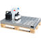 Bauer Kleingebindewanne KGW-P 3/M V4A, für Euro- und Chemiepaletten, Edelstahl, L 1200 x B 800 x H 120 mm, bis 200 kg, mit Lochblech-Rost