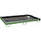 Bauer legbordbak RW 2200-1 PE, met PE inzet, gelakt, L 2165 x B 1315 x H 230 mm, reseda groen RAL 6011