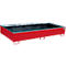 Bauer legbordbak RW 2700-3 PE, met PE inzet, L 2665 x B 1315 x H 440 mm, vlamrood RAL 3000