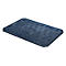 Dark blue rectangular mat with square elevations and beveled edges.