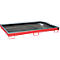 Bauer Regalwanne RW 2200-1 PE, mit PE-Einsatz, lackiert, L 2165 x B 1315 x H 230 mm, feuerrot RAL 3000