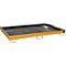Bauer Regalwanne RW 2200-1 PE, mit PE-Einsatz, lackiert, L 2165 x B 1315 x H 230 mm, gelborange RAL 2000