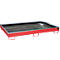 Bauer Regalwanne RW 2200-2 PE, mit PE-Einsatz, L 2165 x B 1315 x H 510 mm, feuerrot RAL 3000