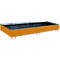 Bauer Regalwanne RW 3300-3 PE, mit PE-Einsatz, B 3262 x T 1312 x H 383 mm, bis 1000 l, Stahl lackiert, gelborange