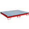 Bauer Regalwanne RW-GR 1800 PE, mit PE-Einsatz, mit Gitterrost, L 1765 x B 1315 x H 255 mm, feuerrot RAL 3000