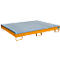 Bauer Regalwanne RW-GR 1800 PE, mit PE-Einsatz, mit Gitterrost, L 1765 x B 1315 x H 255 mm, gelborange RAL 2000