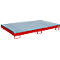 Bauer Regalwanne RW-GR 2200-1 PE, mit PE-Einsatz, mit Gitterrost, L 2165 x B 1315 x H 230 mm , feuerrot RAL 3000
