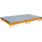 Bauer Regalwanne RW-GR 2200-1 PE, mit PE-Einsatz, mit Gitterrost, L 2165 x B 1315 x H 230 mm , gelborange RAL 2000