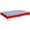Bauer Regalwanne RW-GR 2200-2 PE, mit PE-Einsatz, mit Gitterrost, L 2165 x B 1315 x H 510 mm, feuerrot RAL 3000