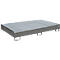 Bauer Regalwanne RW-GR 2200-2 PE, mit PE-Einsatz, mit Gitterrost, L 2165 x B 1315 x H 510 mm, mausgrau RAL 7005