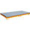 Bauer Regalwanne RW-GR 2700-1 PE, mit PE-Einsatz und Gitterrost, L 2665 x B 1315 x H 210 mm, lackiert, gelborange RAL 2000
