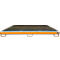 Bauer Regalwanne RW-GR 2700-1 PE, mit PE-Einsatz und Gitterrost, L 2665 x B 1315 x H 210 mm, lackiert, gelborange RAL 2000