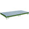 Bauer Regalwanne RW-GR 2700-1 PE, mit PE-Einsatz und Gitterrost, L 2665 x B 1315 x H 210 mm, lackiert, resedagrün RAL 6011
