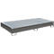 Bauer Regalwanne RW-GR 2700-2 PE, mit PE-Einsatz, mit Gitterrost, L 2665 x B 1315 x H 305 mm, mausgrau RAL 7005