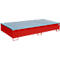 Bauer Regalwanne RW-GR 2700-3 PE, mit PE-Einsatz, mit Gitterrost, L 2665 x B 1315 x H 440 mm, feuerrot RAL 3000