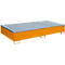 Bauer Regalwanne RW-GR 2700-3 PE, mit PE-Einsatz, mit Gitterrost, L 2665 x B 1315 x H 440 mm, gelborange RAL 2000