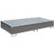 Bauer Regalwanne RW-GR 2700-3 PE, mit PE-Einsatz, mit Gitterrost, L 2665 x B 1315 x H 440 mm, mausgrau RAL 7005