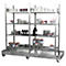 BAUER S 3023-4E kleinschalig legbord, basis- en aanbouwlegbord, B 2400 x D 800 x H 2000 mm, 4 roostervakken + 1 opvangbak