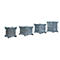 BAUER SAG 2700 grote bergingsverpakkingen, plaatstaal, thermisch verzinkt, afsluitbaar, B 1565 x D 1365 x H 1950 mm
