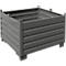 Bauer Sammelbehälter-System SBS 1000, L 1200 x B 1200 x H 850 mm, bis zu 3-fach stapelbar, lackiert, mit Transportwagen, mausgrau RAL 7005