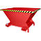 Bauer SBT Befülltrichter, Stahlblech, Stützfüße, Einfahrtaschen, lackiert, L 1320 x B 1710 x H 990 mm, feuerrot RAL 3000