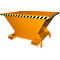Bauer SBT Trémie de remplissage, tôle d'acier, pieds de support, pattes d'entrée, peinte, L 1320 x l 1710 x H 990 mm, jaune-orange RAL 2000