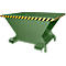 Bauer SBT Trémie de remplissage, tôle d'acier, pieds de support, pattes d'entrée, peinte, L 1320 x l 1710 x H 990 mm, vert réséda RAL 6011