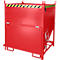 Bauer SGK 100 silocontainer, trekkoord lediging, L 1000 x B 1200 x H 1405 mm, 1 m³, tot 1500 kg, staal, vuurrood