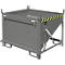 Bauer Silobehälter SGK 50, Zugseil-Entleerung, L 1000 x B 1200 x H 935 mm, 0,5 m³, bis 750 kg, Stahlblech, Mausgrau