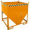 Bauer Silobehälter SGS 75, mit Schieberverschluss, L 1000 x B 1200 x H 1260 mm, 0,75 m³, bis 1000 kg, Stahl, Gelborange