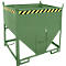 Bauer Silobehälter SGS 75, mit Schieberverschluss, L 1000 x B 1200 x H 1260 mm, 0,75 m³, bis 1000 kg, Stahl, Resedagrün