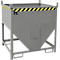 Bauer Silobehälter SGS 75, mit Schieberverschluss, L 1000 x B 1200 x H 1260 mm, 0,75 m³, bis 1000 kg, Stahl, Stahlblech, Mausgrau