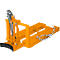 Bauer Vatenheffer RS 60-I, voor vorkheftruck, 1 x 60-l vaten, L 1050 x B 410 x H 460 mm, tot 100 kg, staal, geel-oranje