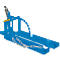 Bauer Vatenheffer RS 60-I, voor vorkheftruck, 1 x 60-l vaten, L 1050 x B 410 x H 460 mm, tot 100 kg, staal, lichtblauw