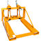Bauer vatenheffer RS-II/D 91, voor vorkheftruck, 2 x 110 tot 200 dekselvaten, L 1285 x B 940 x H 810 mm, tot 1600 kg, staal, geel-oranje