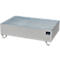 Bauer VAW-2 lekbak, L 1200 B x 800 x H 360 mm, tot 224 l, roestvrij staal, toegankelijk van onderaf