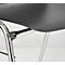 BAVARIA stapelstoel 71220-21, ergonomische zitvorm, ronde stalen buis, vlamvertragend, B 500 x D 550 x H 860 mm, leigrijs/chroom