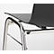 BAVARIA stapelstoel 71220-21, ergonomische zitvorm, ronde stalen buis, vlamvertragend, B 500 x D 550 x H 860 mm, leigrijs/chroom