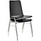 BAVARIA Stapelstuhl 71220-21, ergonomische Sitzform, Stahl-Rundrohr, schwer entflammbar, B 500 x T 550 x H 860 mm, schiefergrau/chrom