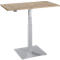 Beistelltisch Set Up, elektrisch höhenverstellbar, Monosäule, B 1000 x T 600 x H 635-1285 mm, Wildeiche/weißalu