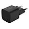 Chargeur Belkin noir avec alimentation 25W, port USB-C et prise.