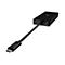 Adaptateur USB-C Belkin noir. Une extrémité comporte un connecteur USB-C, l'autre un convertisseur avec des ports HDMI, VGA et DisplayPort.