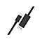 Un câble USB-C noir de Belkin, avec des connecteurs USB-C et USB-A.