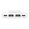 Belkin BoostCharge - Ladesteifen - 4 Ausgabeanschlussstellen (2 x USB-C, 2 x USB) - weiß